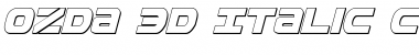 Ozda 3D Italic Italic Font Title Preview