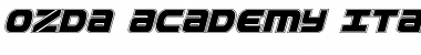 Ozda Academy Italic Italic Font Title Preview