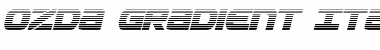 Ozda Gradient Italic Italic Font Title Preview