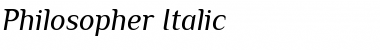 Philosopher Italic Font Title Preview