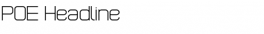 POE Headline Regular Font Title Preview