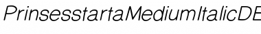 PrinsesstartaDEMO MediumItalic Font Title Preview