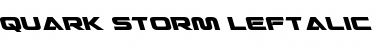Quark Storm Leftalic Italic Font Title Preview
