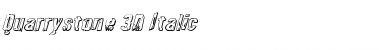 Quarrystone 3D Italic Italic Font Title Preview