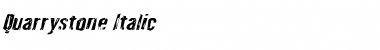 Quarrystone Italic Italic Font Title Preview