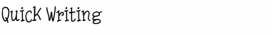 Quick Writing Regular Font Title Preview