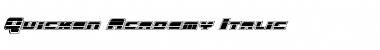 Quicken Academy Italic Italic Font Title Preview