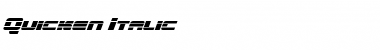 Quicken Italic Italic Font Title Preview