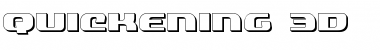 Quickening 3D Regular Font Title Preview