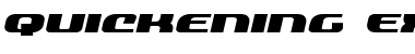 Quickening Expanded Italic Expanded Italic Font Title Preview