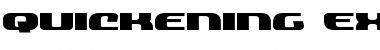 Quickening Expanded Expanded Font Title Preview