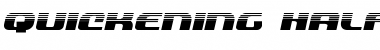 Quickening Half-Tone Italic Italic Font Title Preview
