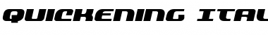 Quickening Italic Italic Font Title Preview