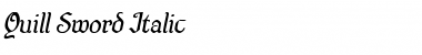Quill Sword Italic Italic Font Title Preview