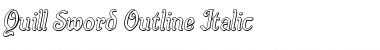 Quill Sword Outline Italic Outline Italic Font Title Preview