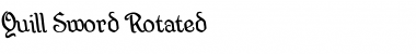 Quill Sword Rotated Regular Font Title Preview