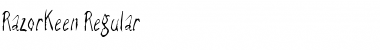 Razor Keen Regular Font Title Preview