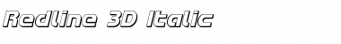 Redline 3D Italic Italic Font Title Preview