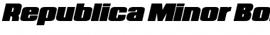 Republica Minor Bold Italic Font Title Preview