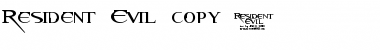 Resident Evil Regular Font Title Preview