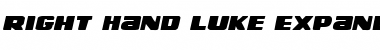 Right Hand Luke Expanded Italic Expanded Italic Font Title Preview