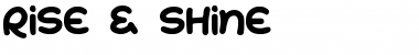 Rise & Shine Regular Font Title Preview