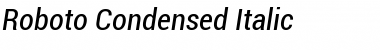 Roboto Condensed Italic Font Title Preview