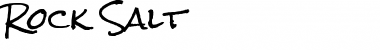 Rock Salt Regular Font Title Preview