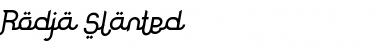 Rodja Slanted Rodja Slanted Font Title Preview