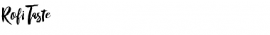 RofiTaste Regular Font Title Preview