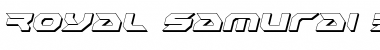 Royal Samurai 3D Italic Italic Font Title Preview