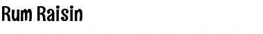 Rum Raisin Regular Font Title Preview