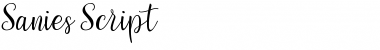 Sanies Script Regular Font Title Preview