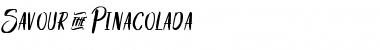 Savour&Pinacolada Regular Font Title Preview