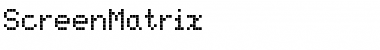 ScreenMatrix Regular Font Title Preview