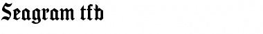 Seagram tfb Regular Font Title Preview