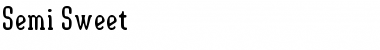 Semi-Sweet Regular Font Title Preview