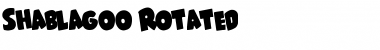 Shablagoo Rotated Regular Font Title Preview