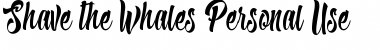 Shave the Whales Personal Use Regular Font Title Preview