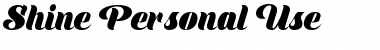 Shine Personal Use Regular Font Title Preview