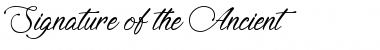 Signature of the Ancient Regular Font Title Preview