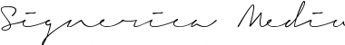 Signerica Medium Regular Font Title Preview