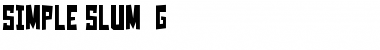 Simple Slum__G Regular Font Title Preview