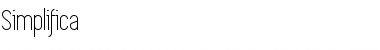 Simplifica Simplifica Font Title Preview