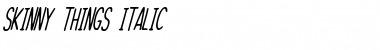 Skinny Things Italic Font Title Preview