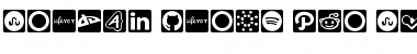 Social Icons Pro Set 1 - Rounded Regular Font Title Preview