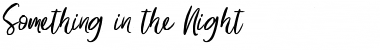 Something in the Night Regular Font Title Preview