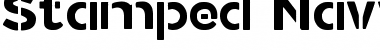 Stamped Navy Font Bold Regular Font Title Preview