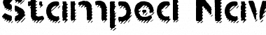 Stamped Navy Font Shadow Regular Font Title Preview