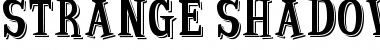 Strange Shadow Regular Font Title Preview